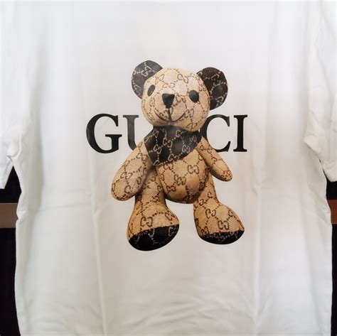 replica gucci teddy bear shirt|harry styles gucci bear.